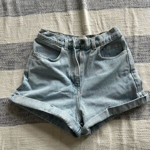 Vintage American Apparel Light Blue Denim Women's Shorts